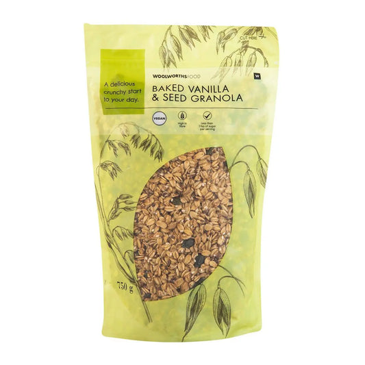 Woolworths Baked Vanilla & Seed Granola 750g