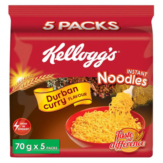 Kellogs Durban Curry Instant Noodles Prepack (Pack of 5) - Fresh in a Box