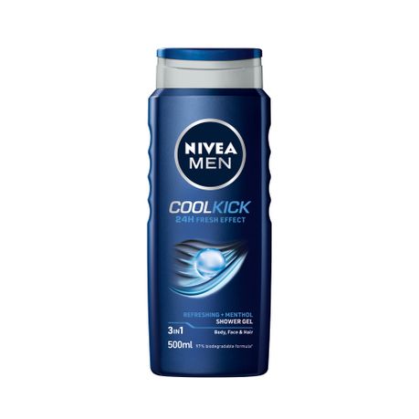 Nivea Men Cool Kick Shower Gel 500ml - Fresh in a Box