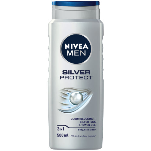 Nivea Men Silver Protect Shower Gel 500ml - Fresh in a Box